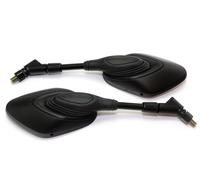 Shin Yo Coppia di specchi Alpha neri Cruiser per Honda Kawasaki Suzuki Triumph Daelim