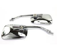 Coppia Di Specchi Cromati Per Yamaha SR 500 250 SR500 SR250