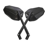 Coppia Di Specchi Laterali Adatti Per Molti Veicoli In Alluminio Nero