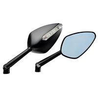 Coppia di specchietti retrovisori CNC Accossato neri con indicatore di direzione integrato per Suzuki GSF Bandit 650 dal 2005 al 2006 (CC 650)