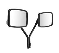 Coppia di specchietti retrovisori universali per moto da 10 mm, con filettatura nera, rettangolari, per moto, scooter, ATV Retrovisore