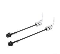 Coppia di spiedini a sgancio rapido in alluminio anodizzato per bici con asse cavo anteriore da 100 mm e posteriore da 135 mm, tra cui ciclocross e (argento)