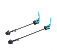 Coppia di spiedini a sgancio rapido in alluminio anodizzato per bici con asse cavo anteriore da 100 mm e 135 mm, tra cui ciclocross e blu