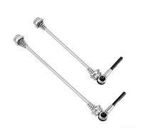 Coppia di spiedini a sgancio rapido in lega TC4 leggeri per bici da strada e mountain bike, compatibili con mozzi anteriori da 100 mm e mozzi posteriori da 130/135 mm, peso 52 g (argento)