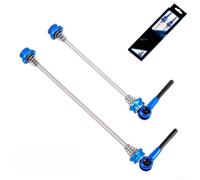 Coppia di spiedini a sgancio rapido in lega TC4 leggeri per bici da strada e mountain bike, compatibili con mozzi anteriori da 100 mm e mozzi posteriori da 130/135 mm, peso 52 g (blu)