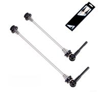 Coppia di spiedini a sgancio rapido in lega TC4 leggeri per bici da strada e mountain bike, compatibili con mozzi anteriori da 100 mm e mozzi posteriori da 130/135 mm, peso 52 g (nero)