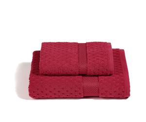 Coppia di spugne asciugamano e ospite CALEFFI Sirena spugna di cotone