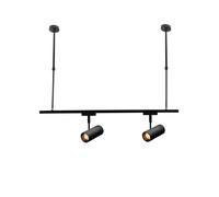 Coppia di staffe a soffitto telescopiche illuminazione su binario elettrico 1 mt [EEK: C]