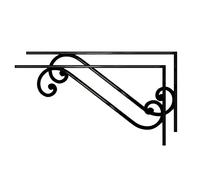 Coppia Di Staffe In Ferro Battuto Per Lavelli Ed Acquai Sospesi 34 Cm Zanche