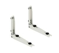 Coppia di staffe per condizionatori d'aria esterni - in acciaio, complete di speciali antivibranti e rondelle per l'isolamento acustico ed elettrico