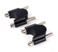 Coppia di staffe per manubrio moto da 28 mm, in lega di alluminio, per ottimizzazione e vestibilità della posizione del manubrio (28 mm, nero)