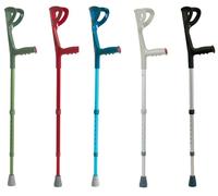 Coppia di Stampelle ARGENTO Avambraccio in Alluminio anodizzato Adulti Brio
