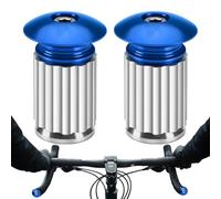 Coppia di sterzo in lega di alluminio 1 coppia - Tappo per manubrio per ciclismo Plug di fine sportiva con struttura di espansione per mmtb Racing Bike | Diametro interno di arresto sicuro 17-23