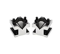 Coppia di strumenti for calibro a blocco a V rettificati precisione con set morsetti, 35x35x30 mm, utensile for macchinista a 90°