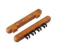 Coppia di supporti da parete per stecche da biliardo, 4 scomparti, supporto in legno da appendere per riporre stecche da biliardo (giallo)