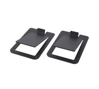 Coppia di supporti per altoparlanti da tavolo, in metallo, per altoparlanti da studio, design ad angolo inclinato per ridurre al minimo le vibrazioni e fissare la posizione dell'altoparlante