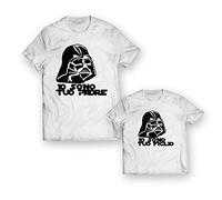 Coppia di T-Shirt Maglie Padre - Figlio Figlia Idea Regalo Festa del Papa' Sono Tuo Padre Bianche Uomo XL - Bodino 6 Mesi