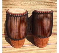 Coppia di tamburi Conga africani, con testa da 11 pollici