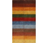 Coppia Di Tappeti Runner Striati Colorati Gabbeh Indiani 9' 10 X 2' 8