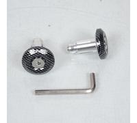 Coppia di tappi manubrio universali Ø13,8/17 mm Carbonio Chaft per moto