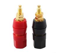Coppia di terminali audio con contatti placcati in oro per 4 mm per integrazione banana e configurazioni del sistema audio
