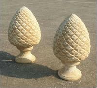 COPPIA DI TERMINALI PER COLONNE DA GIARDINO CANCELLO IN CEMENTO MARMO PIETRA