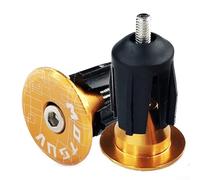 Coppia di terminali per manubrio della bicicletta, in lega di alluminio, leggeri, espandibili, per manubri da 159-214 mm, colorati, per mountain bike, bici pieghevoli, colore nero, rosso, blu (giallo)