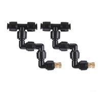 Coppia di ugelli atomizzatori per serbatoi d'acqua rettili e anfibi con nebulizzatore regolabile e ABS con componenti in rame per umidità stabile