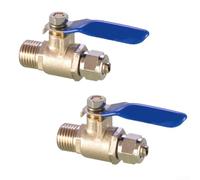 Coppia di valvole a sfera in rame 2PCS per cucine residenziali compatibili con tubi standard in PE a 2 punti e 3 punti (B)