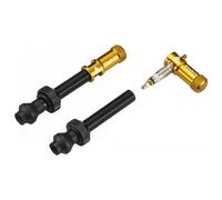 Coppia di valvole per capezzoli juicy tubeless in granito da 60 mm con tappi di rimozione a conchiglia dorati