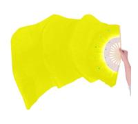 Coppia di veli artistici per fan - Oversize 1,8 metri di seta palmare puntello per danza elegante routine di movimento | Caratteristica costruzione a coste spesse, accattivante attrezzatura colorata