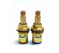 Coppia di Vitoni in Ceramica per Rubinetti Acqua Calda e Fredda, Ceramico Ricambio per Bagno Cucina