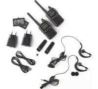 Coppia Di Walkie Dynascan AD09 + Caricatori + Auricolari + Valigia Di Trasporto