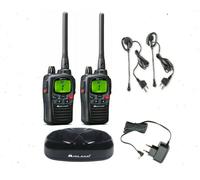 Coppia Di Walkie Midland G9 Pro + Caricatore Doppio + Auricolari 30 Km Di Raggio
