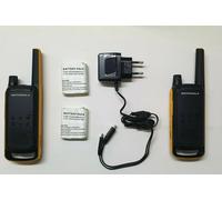 Coppia Di Walkie Motorola Tlkr T82+Caricabatterie+Batterie Resistenti IPX4