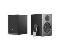 Audio Pro A28W - Altoparlanti stereo attivi multiroom 2 × 75 W TV ARC + HDMI, AirPlay 2, Google Cast, ingressi ottici e RCA, 238 × 150 × 200 mm, telecomando e preset (nero)