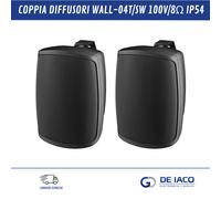COPPIA DIFFUSORI DA PARETE DA ESTERNO MONACOR WALL-04T/SW 100V/8Ω IP54