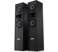 McGrey HTS-65320 BK Coppia diffusori da pavimento HiFi a 3 vie - 160W RMS - 2 x 6,5" medio-bassi - 1" tweeter a tromba - costruzione bass reflex - finitura effetto legno - nero