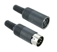 Coppia DIN 7 Pin Spina + Presa Nera Saldatura Switch Electronics 992537