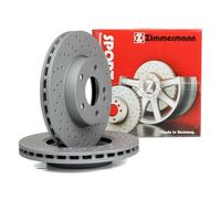 Coppia Dischi Anteriori Forati 330mm Zimmermann Peugeot 308 II 1.6 GT GTI 2.0HDi