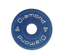 Coppia Dischi Bumper Micro Carico 0,5 kg Diamond Fitness Ø 50 mm Gommati