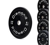 Coppia Dischi BUMPER training Olimpionici DIAMOND Foro Ø50 mm Palestra E Homegym