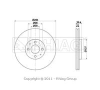 Coppia dischi freno Alfa Romeo 145 ; 146 e 155 vedi descrizione