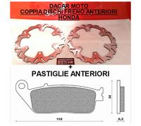 COPPIA DISCHI FRENO ANTERIORE HONDA PC 800 PACIFIC COAST 1993 PASTIGLIE