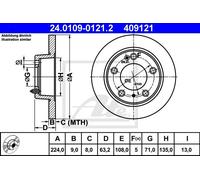 Coppia dischi freno - ATE 24.0109-0121.2