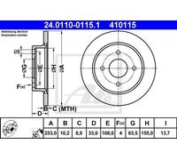 Coppia dischi freno - ATE 24.0110-0115.1