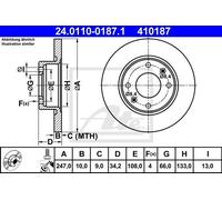 Coppia dischi freno - ATE 24.0110-0187.1