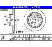 Coppia dischi freno - ATE 24.0110-0230.1