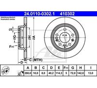 Coppia dischi freno - ATE 24.0110-0302.1