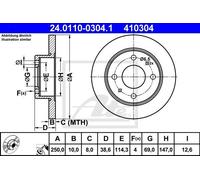 Coppia dischi freno - ATE 24.0110-0304.1